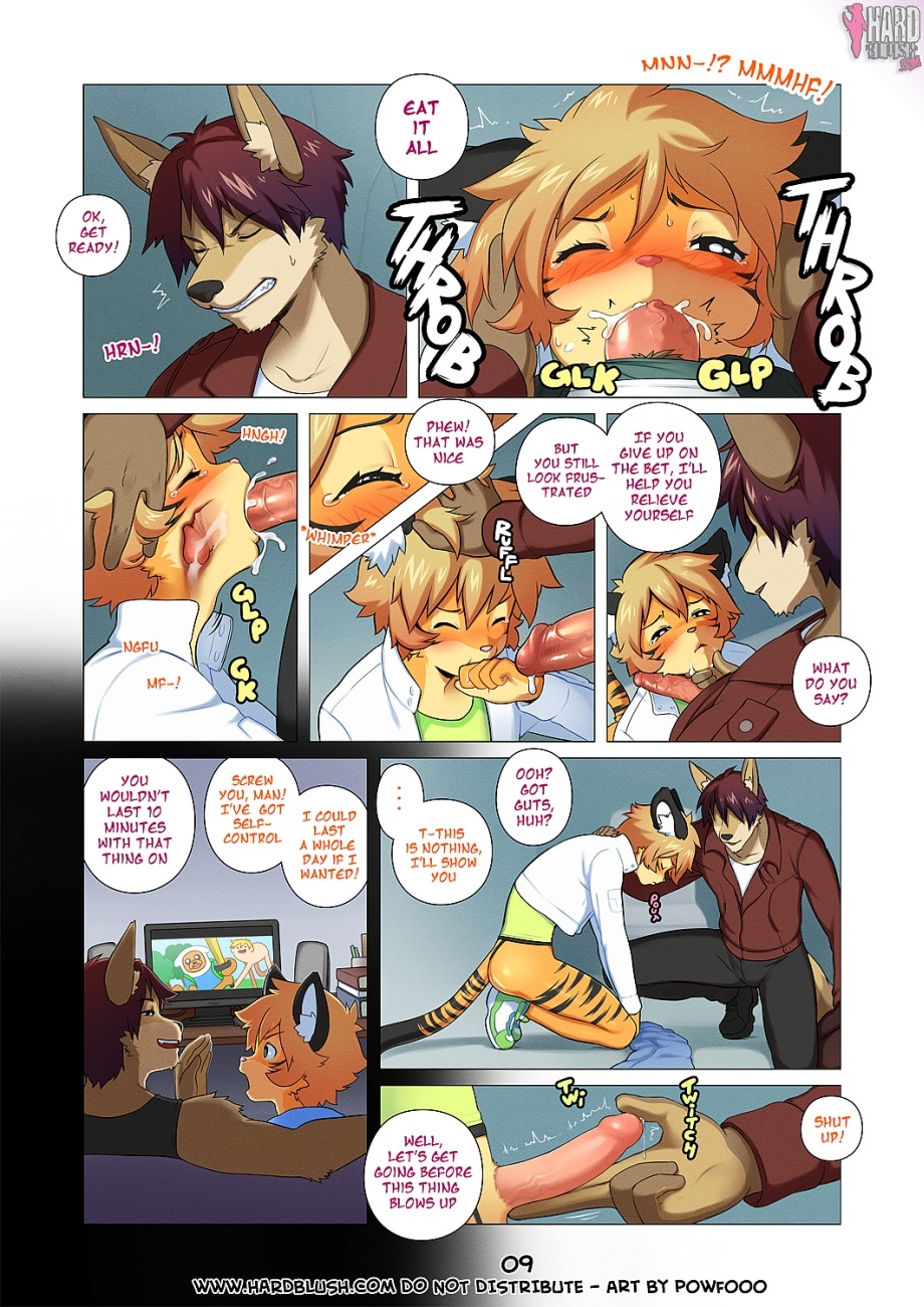 adventure_time anthro canine color comic cum_in_mouth cum_in_throat deep_blowjob deepthroat dexter dialogue do_not_distribute english_text feline fellatio finn_the_human fox fur furry furry_only girly green_eyes gulp jake_the_dog male mammal multiple_males oral page_9 page_number penis powfooo sex swallowing_penis_while_deepthroat tay_(powfooo) text tiger tiger_boy tight_throat toilet wolf x-ray yaoi