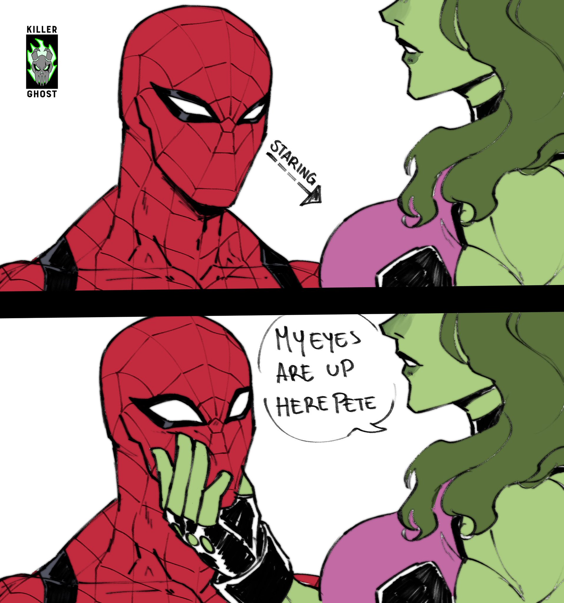 1boy, 1boy1girl, 1girls, avengers, big ass, big breasts, big thighs, bigger female, breasts, curvaceous, curvy, curvy figure, digital media (artwork), female, giantess, green body, green skin, green-skinned female, height difference, hips, hourglass figure, huge ass, huge breasts, huge thighs, hulk (series), jennifer walters, killerghost, large ass, large breasts, large female, large thighs, larger female, legs, light skin, light-skinned male, lordkillerghost, macro, macro female, male, male/female, marvel, marvel comics, mature, mature female, mini giantess, peter parker, she-hulk, shorter male, size difference, slim waist, smaller male, spider-man, spider-man (series), straight, tall, tall female, taller female, thick, thick hips, thick legs, thick thighs, thighs, voluptuous, waist, wholesome, wide hips, wide thighs