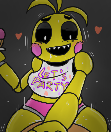 animatronic bib black_eyes blush breasts cum cupcake english_text enigi09 enigi09_classic female female_on_top five_nights_at_freddy's five_nights_at_freddy's_2 food heart jeremy_fitzgerald_(fnaf) machine male male/female male_pov mechanical open_mouth pov robot saliva sex smile straight teeth text tits toy_chica_(fnaf)