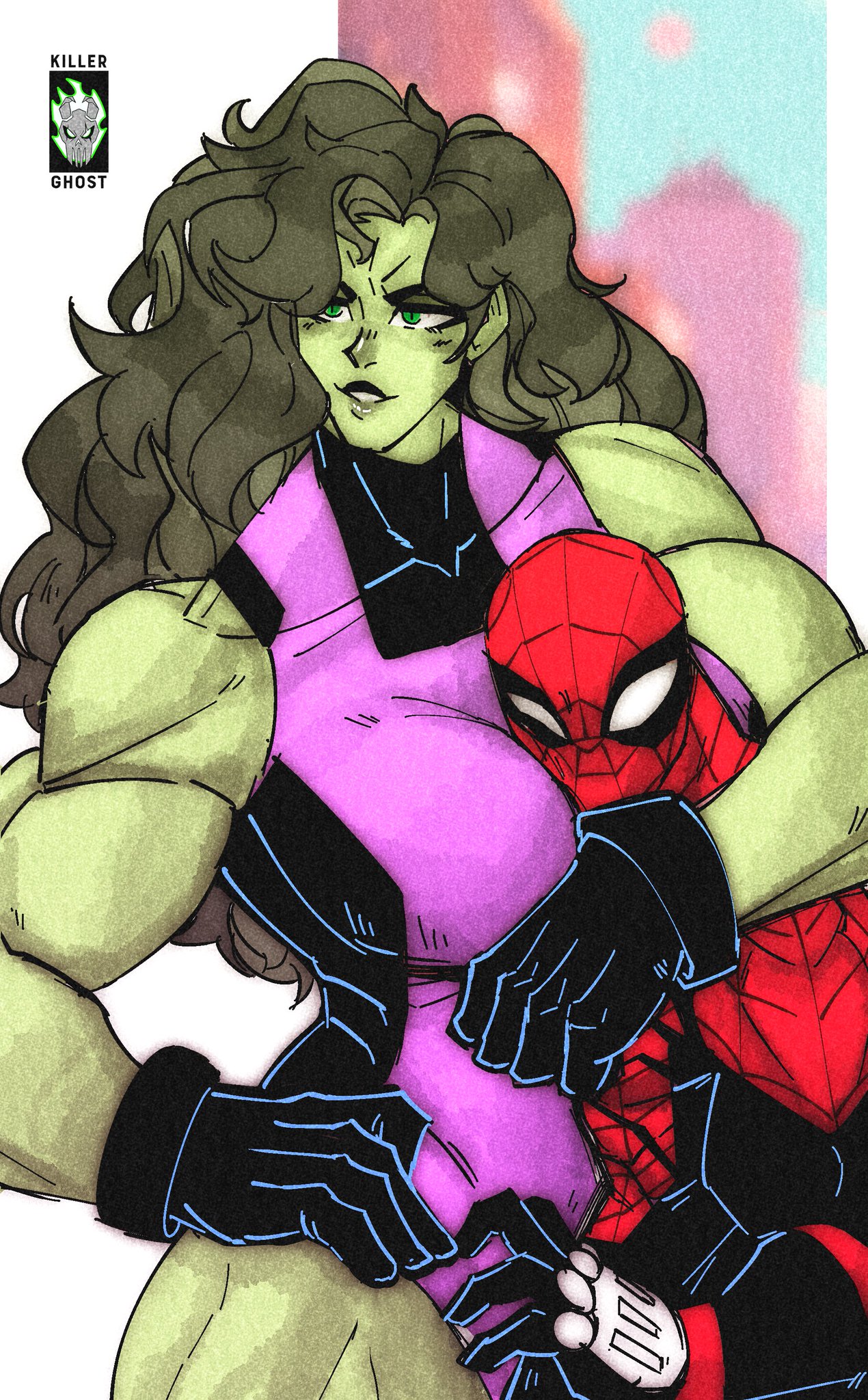 1boy, 1boy1girl, 1girls, avengers, big ass, big breasts, big thighs, bigger female, breasts, curvaceous, curvy, curvy figure, digital media (artwork), female, giantess, green body, green skin, green-skinned female, height difference, hips, hourglass figure, huge ass, huge breasts, huge thighs, hulk (series), jennifer walters, killerghost, large ass, large breasts, large female, large thighs, larger female, legs, light skin, light-skinned male, lordkillerghost, macro, macro female, male, male/female, marvel, marvel comics, mature, mature female, mini giantess, peter parker, she-hulk, shorter male, size difference, slim waist, smaller male, spider-man, spider-man (series), straight, tall, tall female, taller female, thick, thick hips, thick legs, thick thighs, thighs, voluptuous, waist, wholesome, wide hips, wide thighs