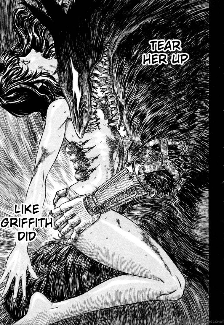 1boy, 1girls, berserk, bite, blood, casca, dark skin, dark-skinned female, duo, female, guts (berserk), human, male, manga, monster, nipples, nude, rape, straight
