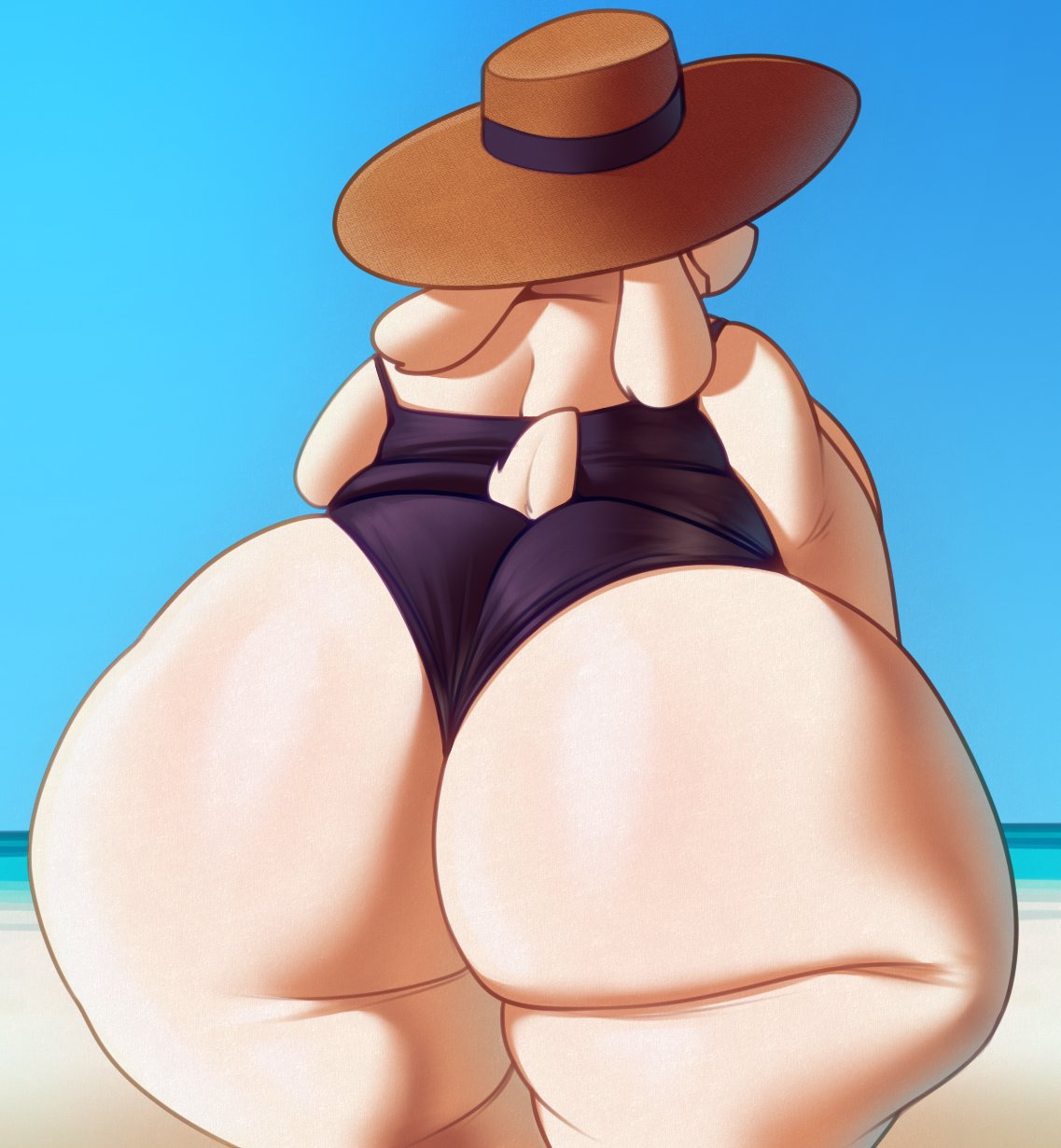 big_ass big_breasts breasts bubble_butt chell_chip chipchell female furry huge_ass huge_breasts milf one-piece_swimsuit tagme thick_thighs toriel undertale undertale_(series) wide_hips