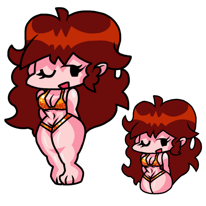 accurate_art_style auburn_hair big_ass cute fat_ass friday_night_funkin girlfriend_(friday_night_funkin) gold_bikini golden_bikini hourglass_figure medium_breasts newgrounds shortstack small_breasts tagme thicc_thighs thick_ass thick_hips thick_legs thick_thighs