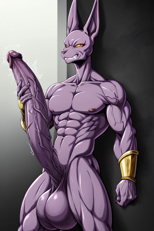 ai_generated beerus big_balls big_penis cocky69 dragon_ball_super excessive_size hyper_penis long_penis muscular veins_on_dick veiny_penis