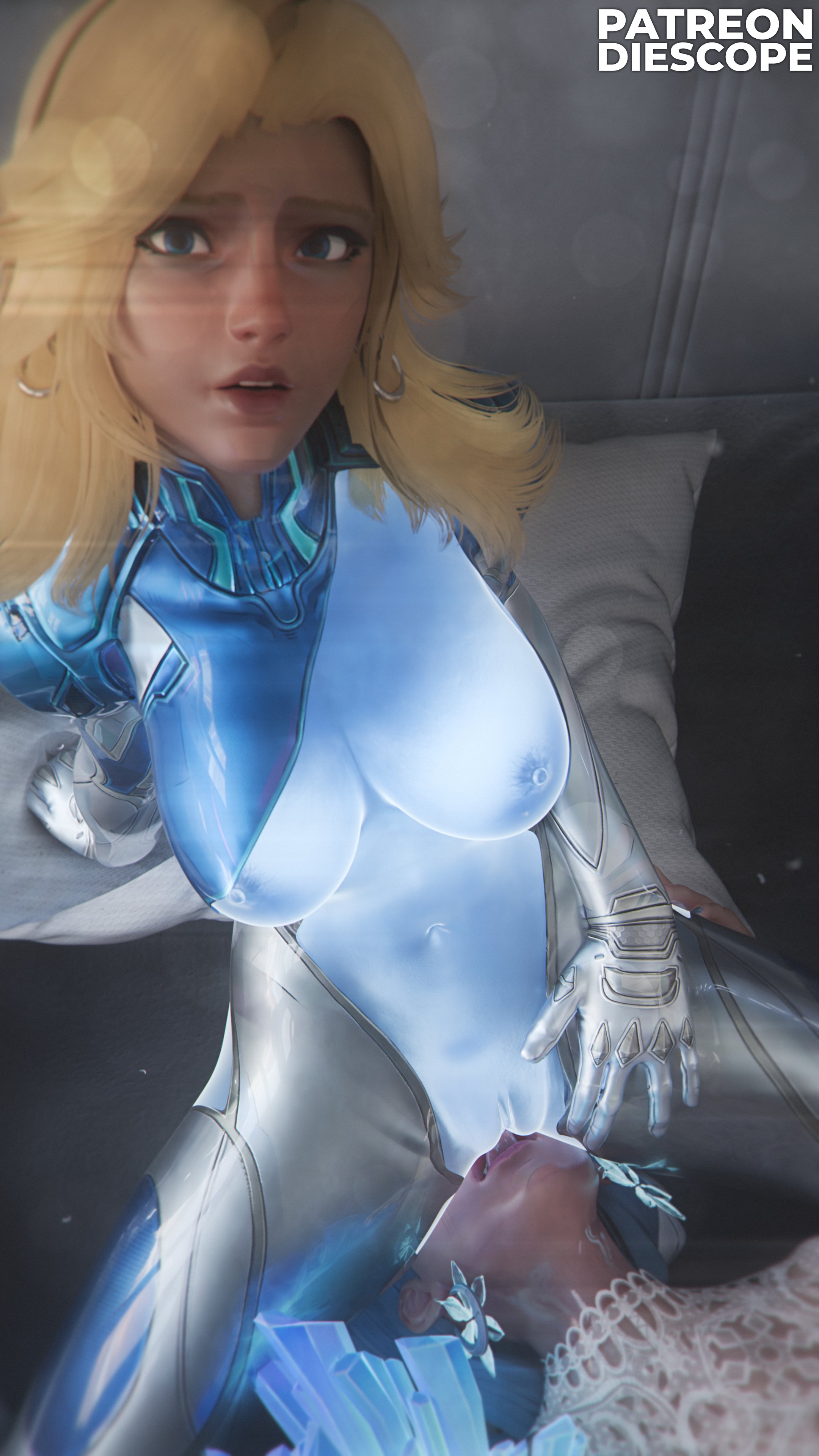 2girls, cunnilingus, diescope, invisible, invisible woman, invisible woman (marvel rivals), luna snow, luna snow (marvel rivals), marvel, marvel comics, marvel rivals, partially invisible, sitting, sitting on face, sitting on person, sue storm, yuri