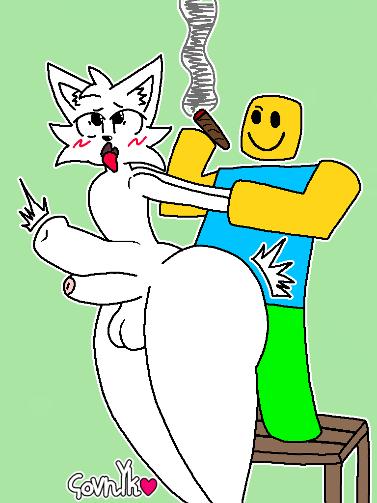 2boys bad_anatomy belly_bulge big_ass big_penis boykisser boykisser_(meme) furry gay male male_only noob penetration roblox robloxian silly_cat_(mauzymice)