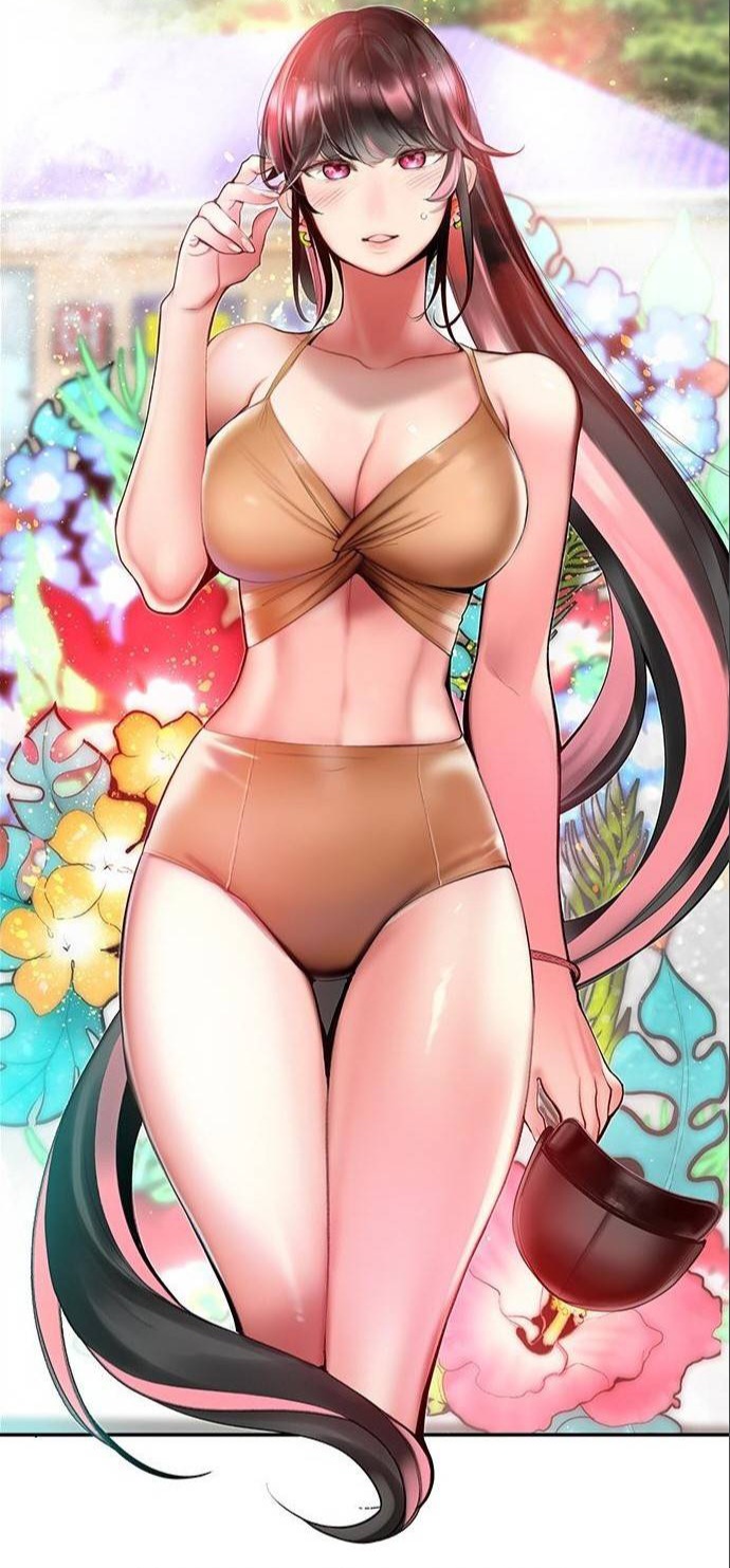 1girls athletic_female beach big_breasts bikini bikini_top black_hair blush cleavage college_student curvaceous curvy earrings embarrassed female_human fit_female hourglass_figure huijin_park human juder jungle_juice large_breasts light-skinned_female long_hair looking_at_viewer manhwa official_art pink_eyes pink_highlights ponytail purple_eyes screenshot slim_waist swimwear thick_thighs thigh_gap thighs very_long_hair waist webcomic webcomic_character webtoon webtoon_waifu wide_hips