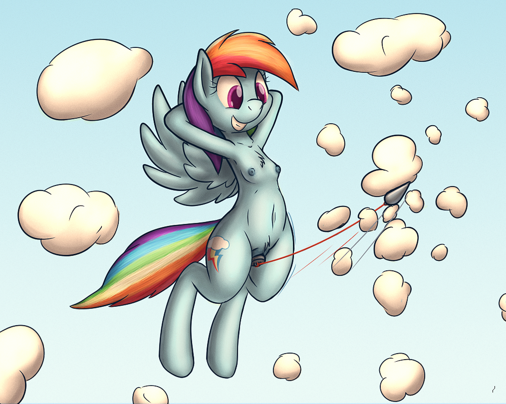 2015 anthro anthrofied blue_fur breasts cloud cone cutie_mark equine female flying friendship_is_magic fur hair insertion mammal multicolored_hair my_little_pony navel nipples nude outside pegasus penetration purple_eyes pussy rainbow_dash_(mlp) rainbow_hair sky smile solo straight_hair teeth tg-0 thread tuft vaginal_insertion vaginal_penetration weapon wings