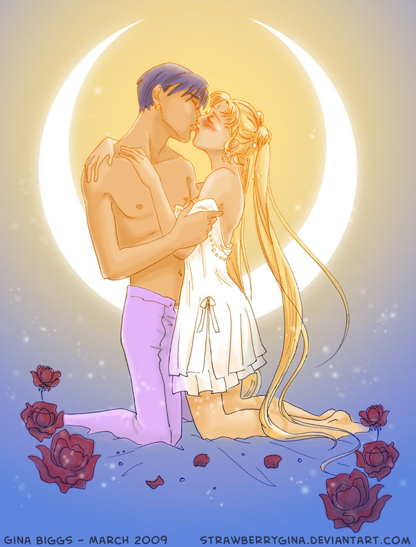 bishoujo_senshi_sailor_moon clothing dress mamoru_chiba romantic sailor_moon smooth_skin straight strawberry_tartlette usagi_tsukino