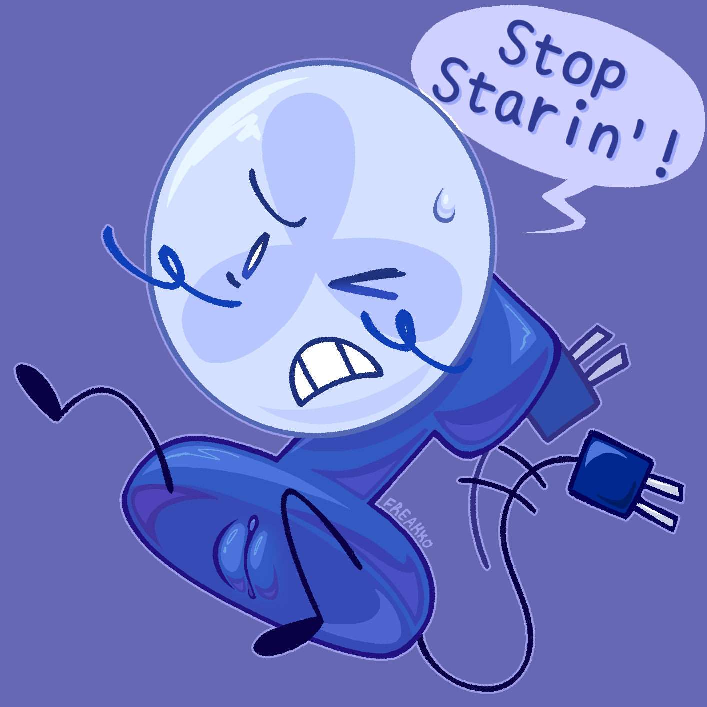 angry face, battle for bfdi, battle for dream island, fanny (bfdi), female, flustered, fr3akk0, object shows, pussy, tagme