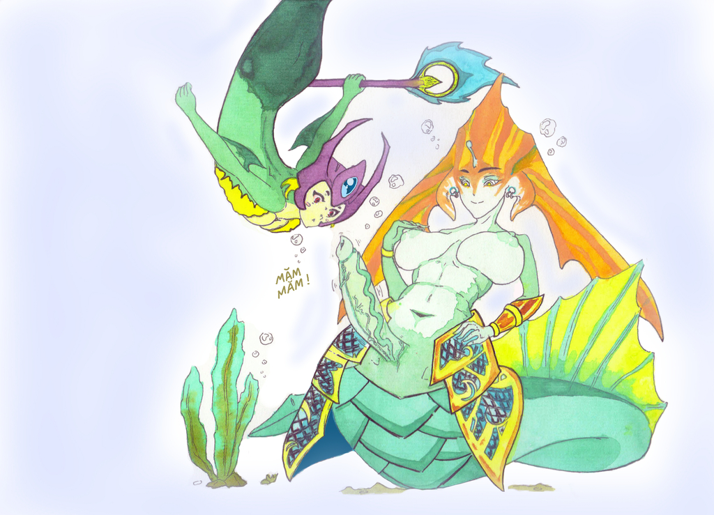 breasts dota_2 futanari futanari_mermaid intersex league_of_legends marai mermaid naga_siren nami_(league_of_legends)