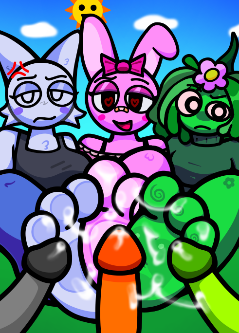 2024 3_toes 3boys 3girls anthro cum cum_on_feet cum_on_soles cum_on_toes cum_string cum_strings deviantart feet foot_fetish footjob gray_(sprunki) oren_(sprunki) owakcx_(sprunki) peets pinki_(sprunki) salked sprunki toes vineria_(sprunki) wenda_(sprunki)