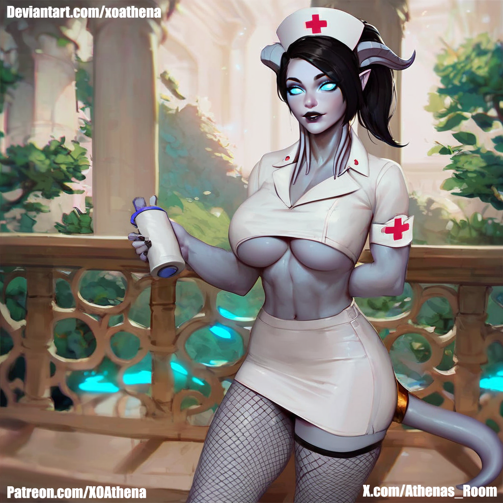 ai_generated athena draenei draenei_female goddess nurse reincarnation warcraft world_of_warcraft