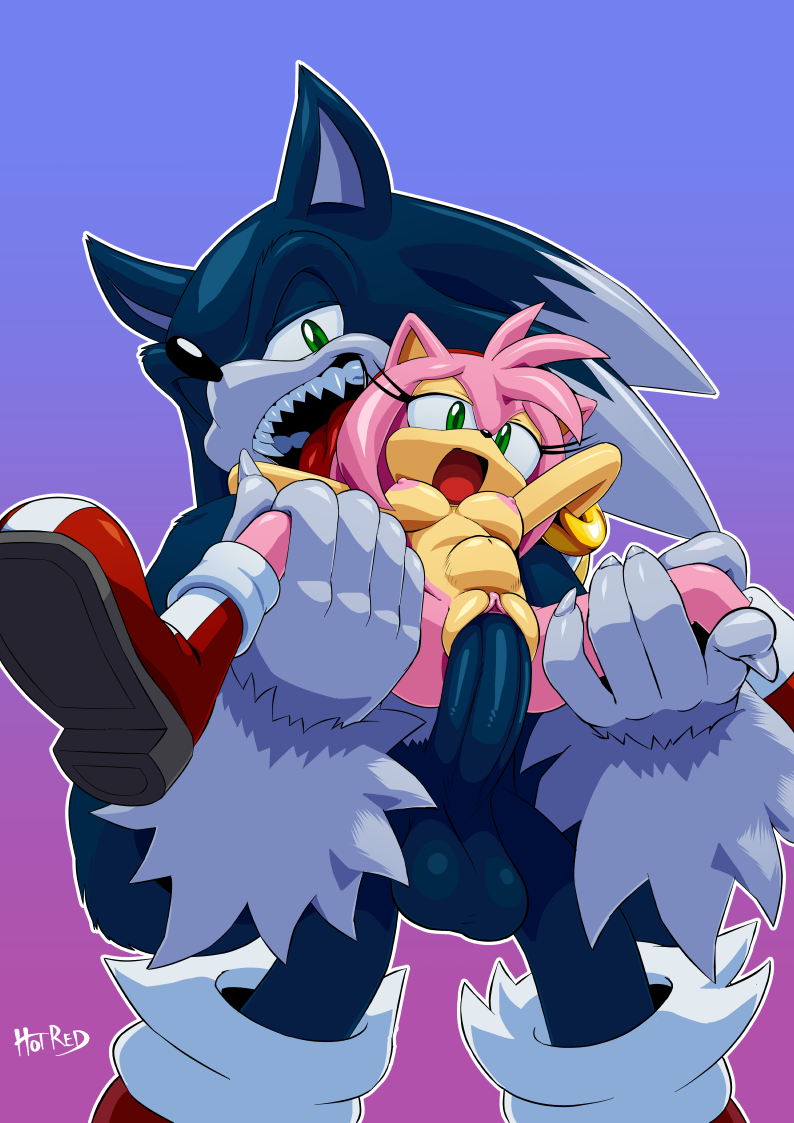amy rose, anthro, areola, balls, big penis, blue fur, boots, bracelet, breasts, claws, clothing, duo, erect nipples, eyelashes, female, footwear, from behind position, fur, furry, gloves, gradient background, green eyes, hairband, half-closed eyes, hedgehog, hotred, huge cock, humanoid genitalia, humanoid penis, is (artist), jewelry, large insertion, large penis, leg grab, looking pleasured, male, mammal, monster, mostly nude, navel, nipples, open mouth, open smile, penetration, penis, pink fur, pussy, quills, sega, servedasis, sex, sharp teeth, shoes, signature, simple background, size difference, smile, sonic (series), sonic the hedgehog, sonic the hedgehog (series), sonic the werehog, sonic unleashed, spread legs, spreading, stand and carry position, standing, stomach bulge, straight, teeth, tongue, tongue out, vaginal penetration