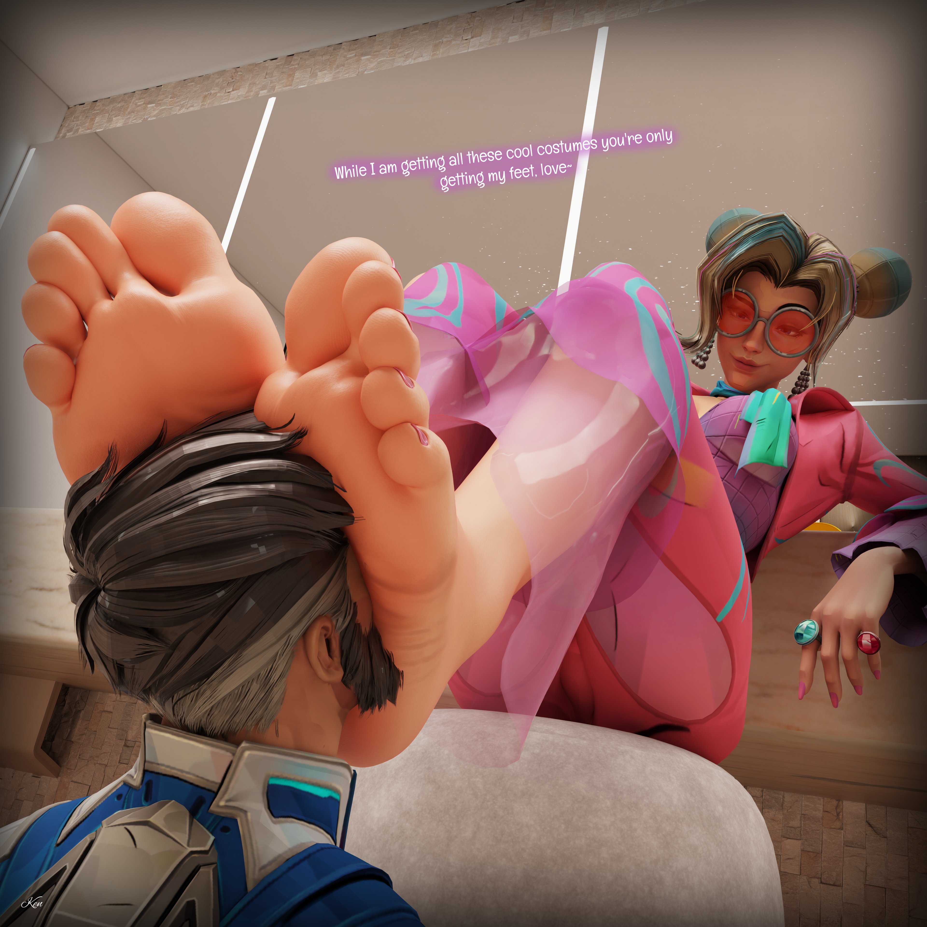 1boy, 1girls, 1girls1boy, 3d, absurd res, barefeet, barefoot, big feet, big soles, canon couple, dialogue, fantastic four, feet, feet bigger than head, feet focus, feet in camera, feet on face, feet up, female focus, foot fetish, foot focus, foot kiss, foot kissing, foot on face, foot on head, foot play, foot worship, heel, invisible woman, invisible woman (marvel rivals), invisible woman (prism parade), kenaga, kenuwu, licking soles, light skin, light skinned female, married couple, marvel, marvel rivals, meaty feet, meaty soles, mr fantastic, mr fantastic (marvel rivals), painted toenails, presenting feet, presenting soles, reed richards, soles, soles female, soles fetish, sue storm, toes, wrinkled soles, wrinkly soles