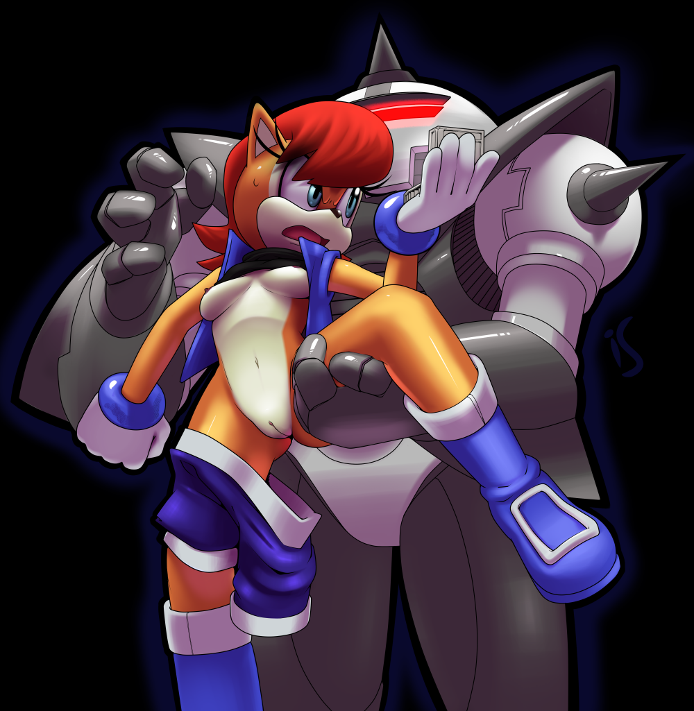 breasts edit female hotred pussy sally_acorn sega sonic_(series) swatbot