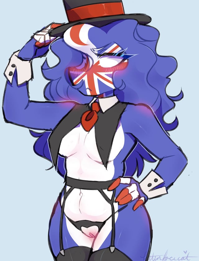 countryhumans, countryhumans girl, long hair, panties, pink pussy, united kingdom (countryhumans)