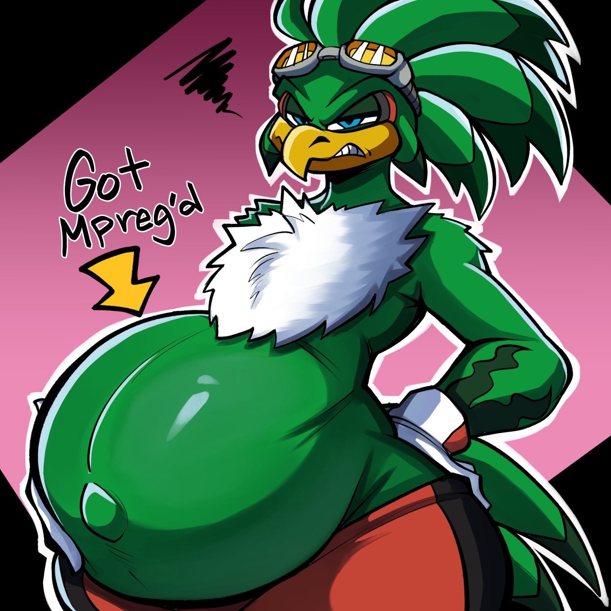 1boy, after sex, annoyed, annoyed expression, anthro, avian, furry, furry only, jet the hawk, looking at viewer, male, male only, male pregnancy, mpreg, nathanatwar, pants, pregnant, pregnant belly, pregnant male, sega, solo, sonic (series), sonic riders, sonic the hedgehog (series), thick thighs, whateverdoes, wide hips