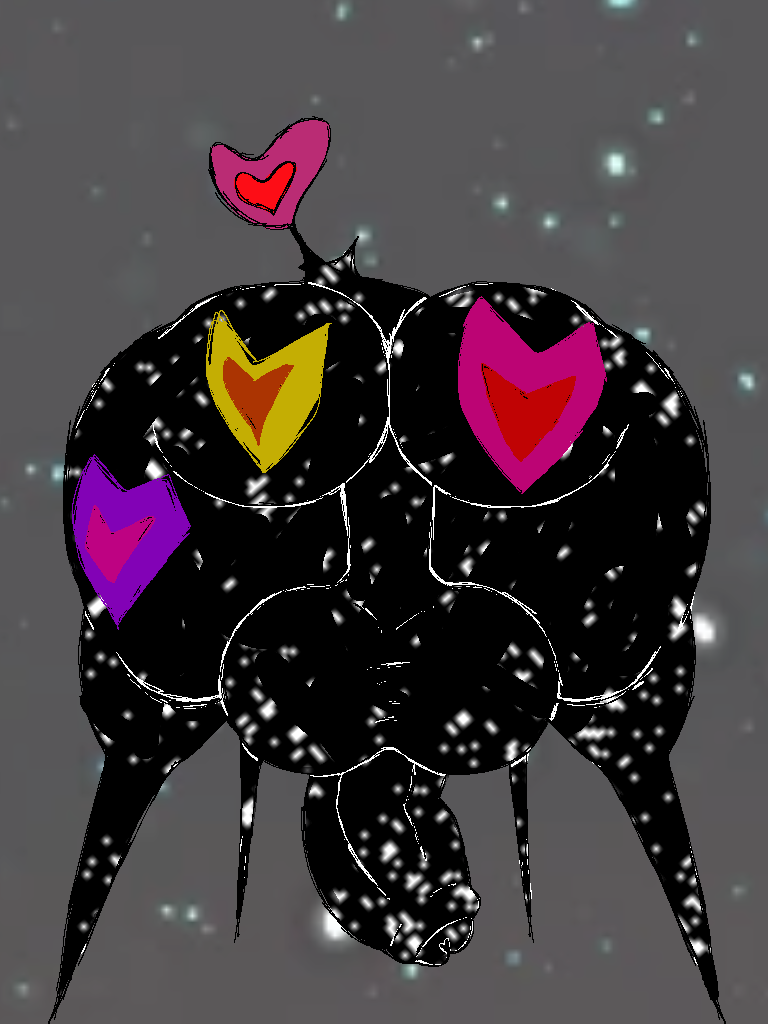 3:4 abnormality_(project_moon) ambiguous_gender animal_genitalia animal_penis anthro ass balls big_butt big_penis black_body equine_genitalia equine_penis fragment_of_the_universe genitals heart_symbol justa_someone lobotomy_corporation long_penis male monster penis project_moon rear_view saggy_balls solo star thick_thighs