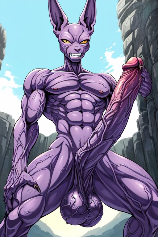 ai_generated beerus big_balls big_penis cock cocky69 dragon_ball_super excessive_size hyper_penis long_cock long_penis muscles muscular muscular_anthro muscular_male penis veins veiny_arms veiny_balls veiny_muscles veiny_penis veiny_testicles