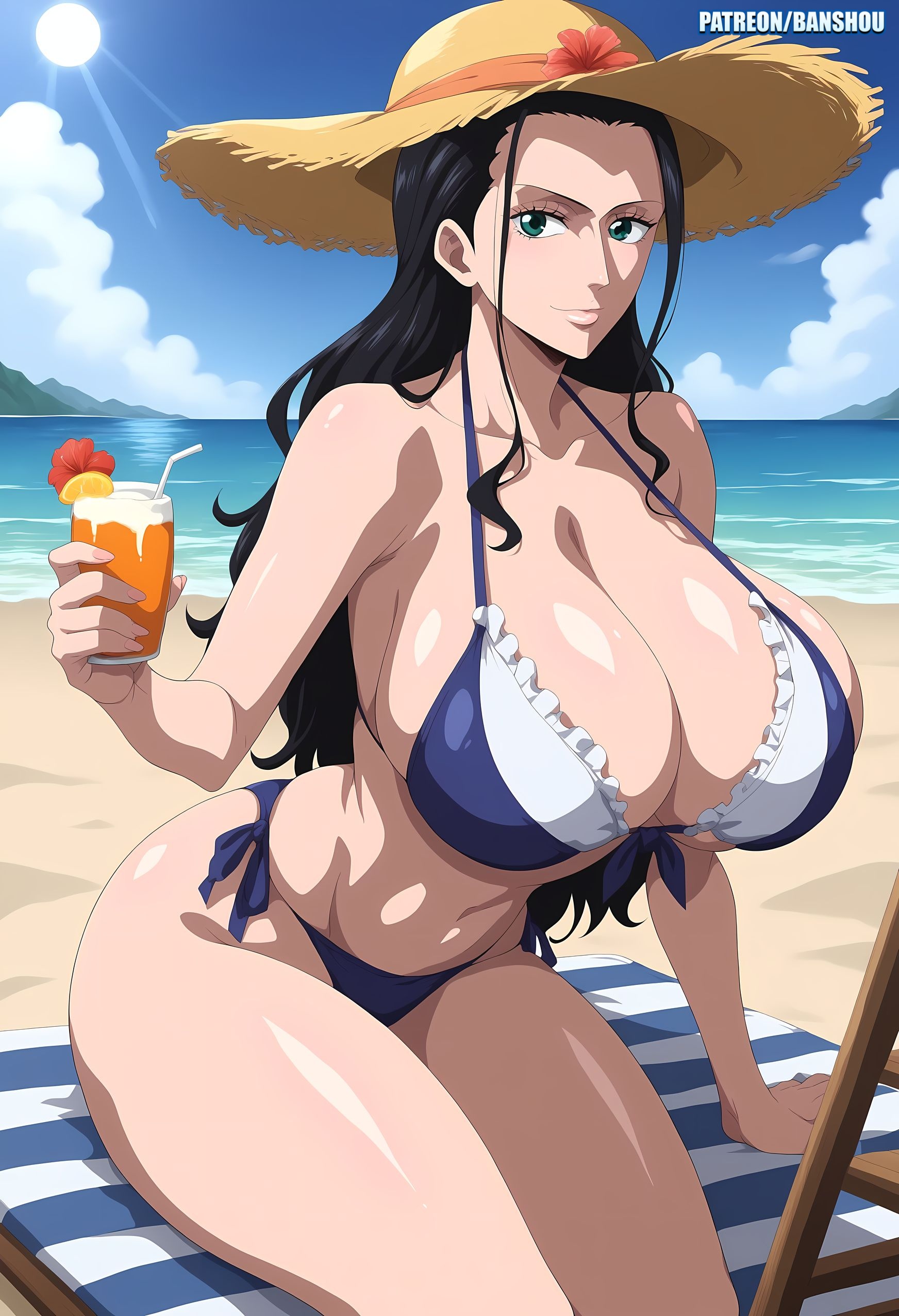 ai generated, banshou, bikini, female, female only, nico robin, one piece