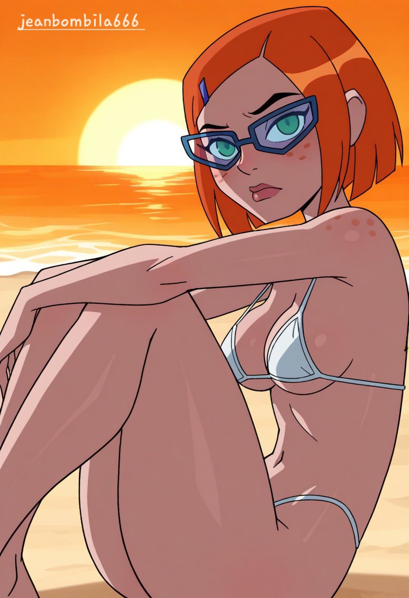 1girls, ai generated, ben 10, ben 10 alien force, ben 10 omniverse, ben 10 ultimate alien, breasts, cartoon network, female, female only, gwen tennyson, gwen tennyson (omniverse), jeanbombila666, oppai, solo