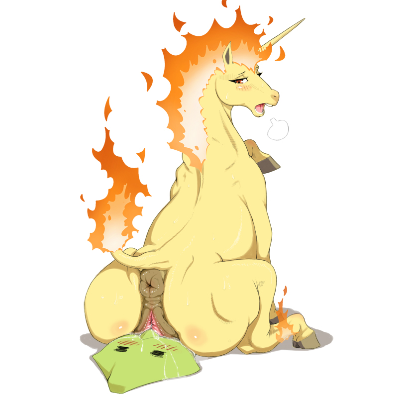 1girls ambiguous_gender anus ass big_ass blush equine etheross facesitting female female_feral feral heavy_breathing hooves horn horse insertion interspecies mammal metapod moaning nintendo open_mouth pokémon_(species) pokemon pokemon_(species) pussy pussy_juice rapidash simple_background unicorn video_games wet white_background