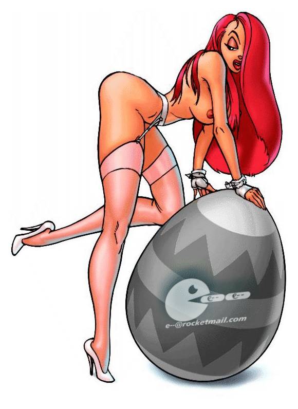 artist_logo artist_request breasts disney easter easter_egg email_address female female_only fingerless_gloves garter_belt garter_straps hair_over_one_eye heels human jessica_rabbit lipstick long_hair long_red_hair nipples red_hair solo stockings white_background who_framed_roger_rabbit