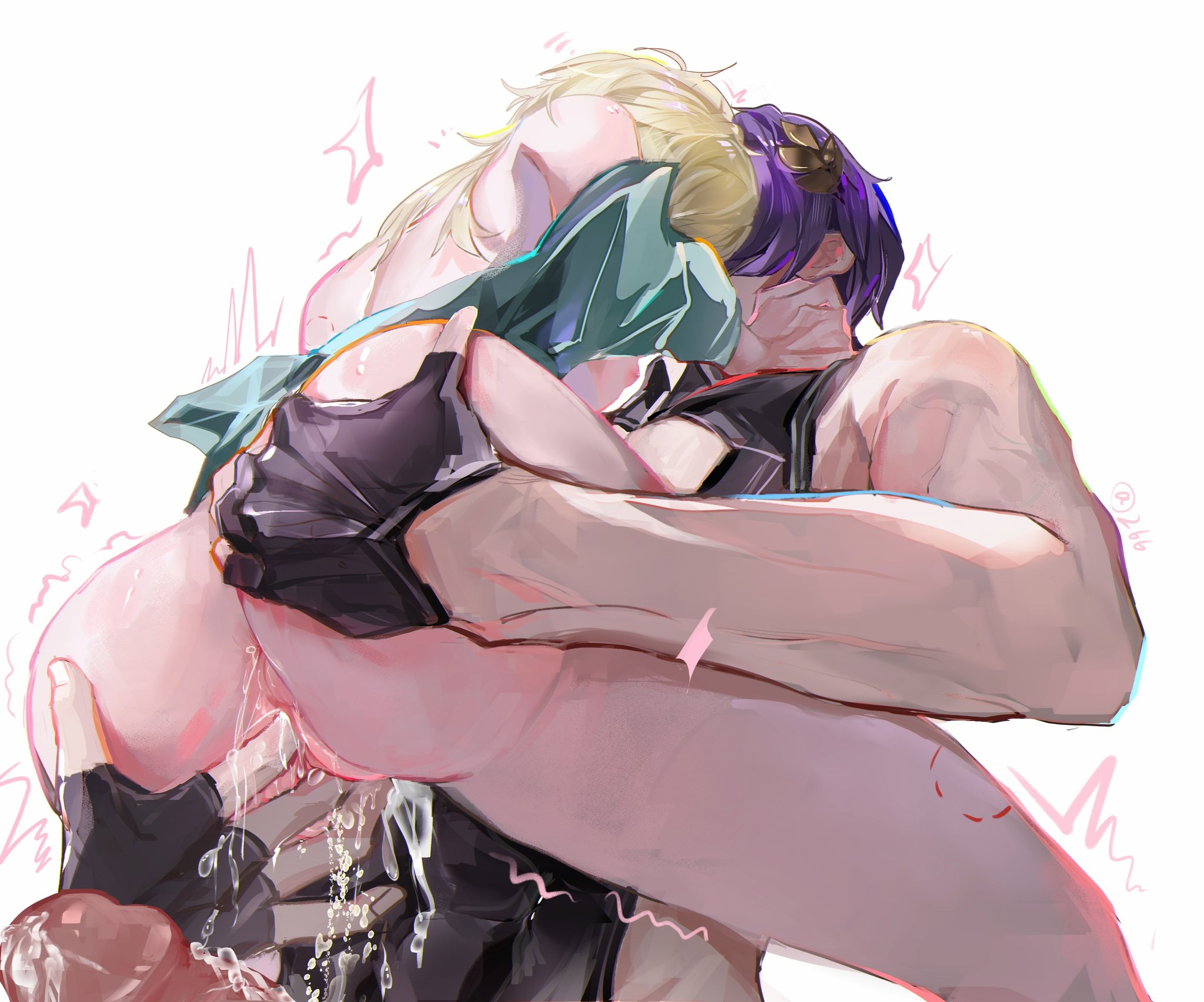 aventurine (honkai: star rail), cum, cuntboy, dr. ratio (honkai: star rail), fingering, gay, honkai: star rail, intersex, male, shaking, squirting, tagme, yaoi