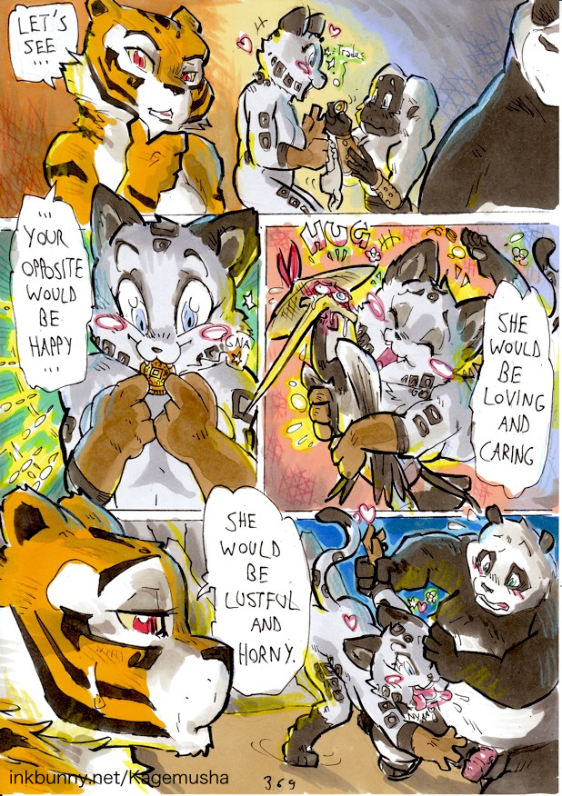 anthro avian balls bear better_late_than_never bird breasts comic crane daigaijin english_text feline female feral flaccid furry furry_only kung_fu_panda male mammal master_crane master_monkey master_po_ping master_tigress monkey page_369 panda penis primate text tiger