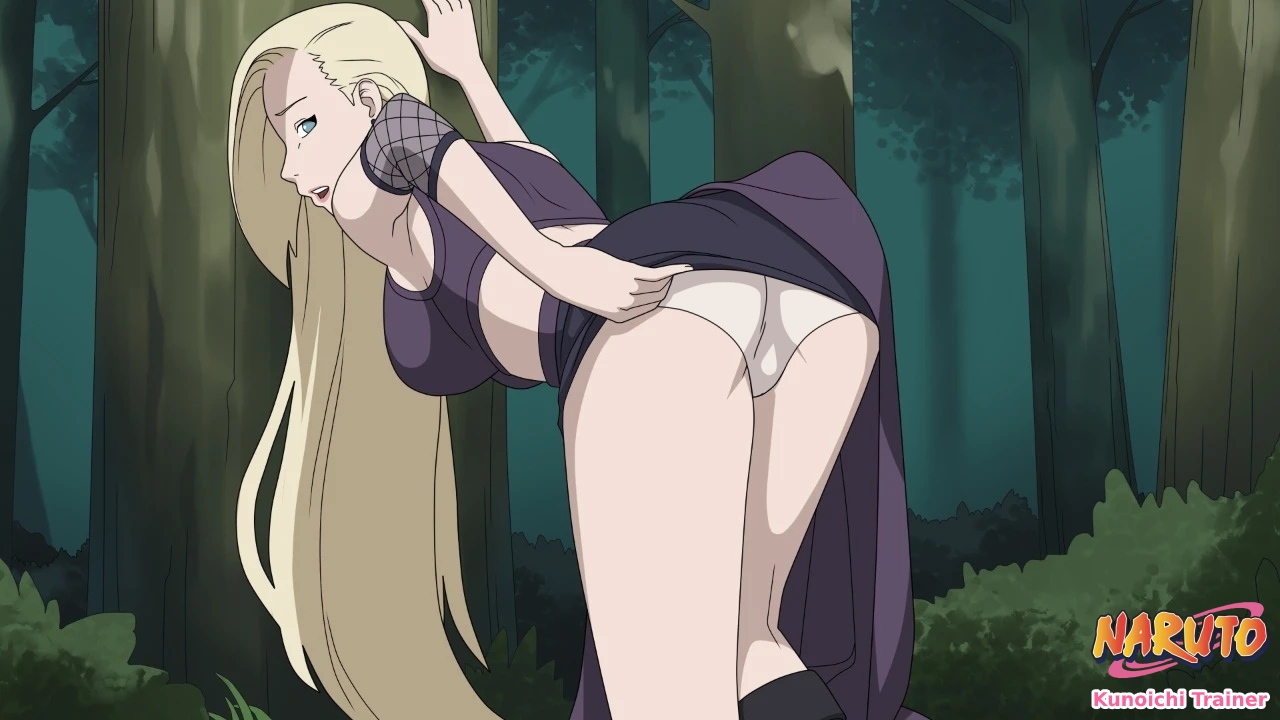 ass, ass focus, blonde hair, boruto: naruto next generations, female, female pervert, female sub, hooker, ino yamanaka, long hair, naruto, naruto (series), nature, panties, pervert, prostitute, prostitution, sex invitation, solo, submission, white panties