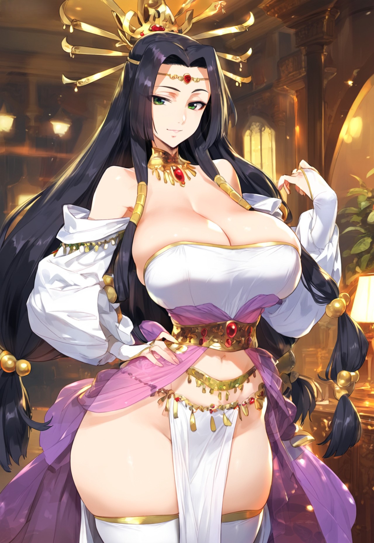 ai generated, big breasts, breasts, code geass, female, iceflower-art, sumeragi kaguya