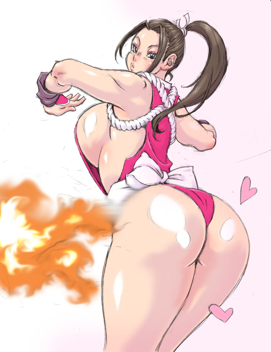 1girls big_breasts breasts brown_eyes brown_hair busty cleavage erect_nipples fatal_fury female female_focus female_only g-string hourglass_figure king_of_fighters kunoichi loincloth loincloth_aside loincloth_lift long_hair mai_shiranui millefeuille ninja nipple_bulge ponytail pubes pubic_hair pubic_hair_peek snk solo tagme thick_thighs wide_hips