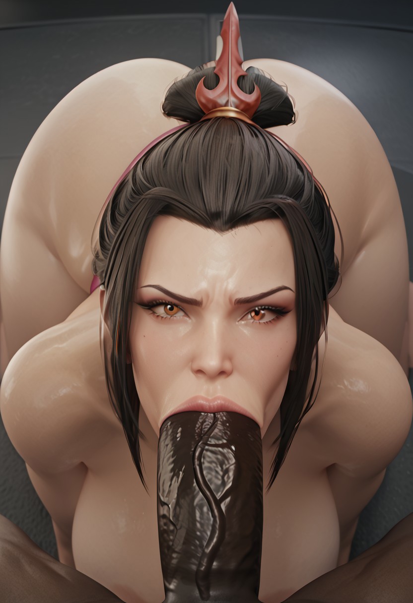 3d :&gt;= ai_generated all_fours ass avatar_the_last_airbender azula bimbo black_hair black_male black_penis breasts child_bearing_hips crown_braid dark-skinned_male deepthroat eyebrows eyelashes fellatio hair_ornament hair_piece hairbun huge_cock irrumatio lips looking_at_viewer naked on_knees oral pov self_upload sidelocks sucking sucking_penis tied_hair topless topless_female undressed vacuum_fellatio veiny_penis yellow_eyes