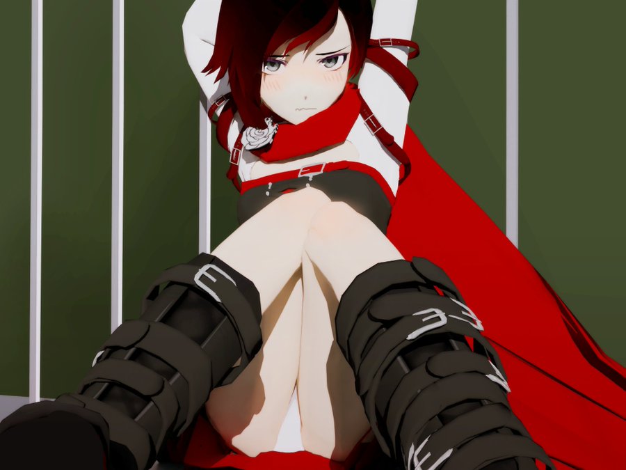 3d aacharsensei implied_bondage made_in_2023 panties ruby_rose rwby tagme upskirt white_panties