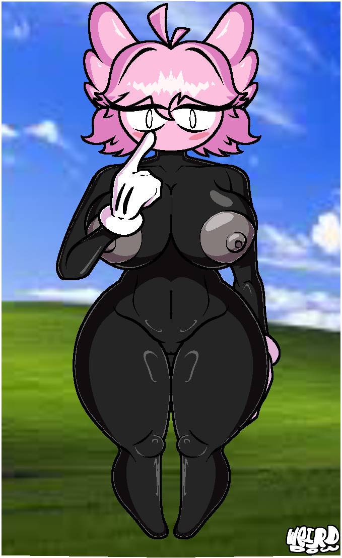 1girls anthro areolae axolotl axolotl_girl axolotl_humanoid big_breasts black_body bliss_(image) blush blush_stickers breasts female gloves grey_areola grey_nipples kinito kinitopet navel nipples nude pink_hair pink_skin pussy redraw remake rule_63 short_hair tagme thick_thighs watermark weirddow white_eyes windows_xp