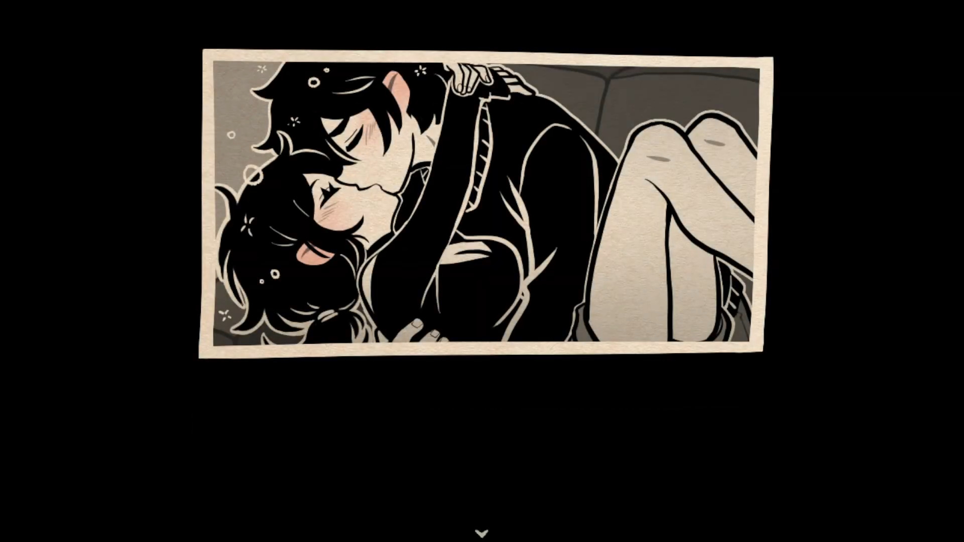 1boy, 1girls, 2d, andrew graves, ashley graves, brother and sister, closed eyes, clothed, drunk, female, incest, kissing, male, nemlei, official art, screencap, screenshot, siblings, the coffin of andy and leyley