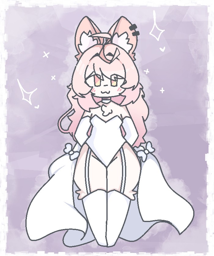 anthro, anthro only, big ass, big ears, bunny ears, bunny girl, bunnysuit, buns, cub, female, female only, fluffy, furry, furry female, furry only, kuki lupkun, pink body, pink fur, pink hair, small breasts, small female, thicc, thick ass, thick thighs, thighhighs, wedding, wedding dress, white dress, young, young female, zenless zone zero, zhao (zenless zone zero)