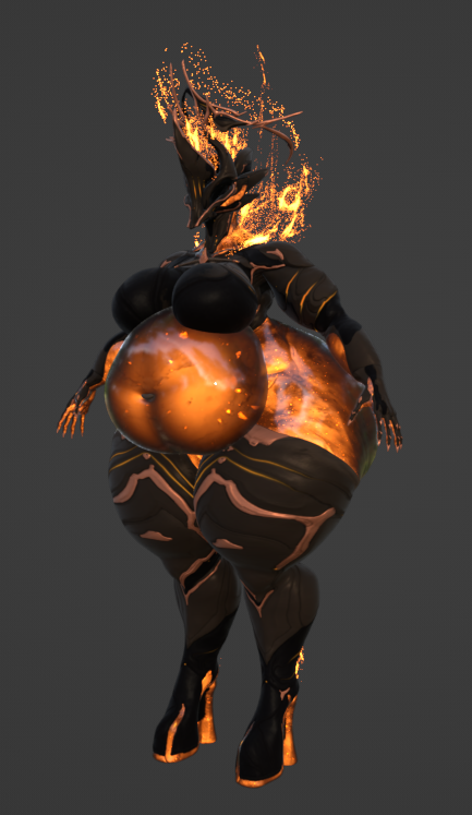 3d bbw big_ass big_breasts breasts bubble_butt cleavage ember_(warframe) ember_heirloom_(warframe) fat huge_ass huge_breasts overweight qzk_forte tagme thick_thighs warframe wide_hips