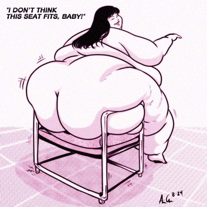 chair_embarrassment fat_ass ray_norr ssbbw stuck_in_chair