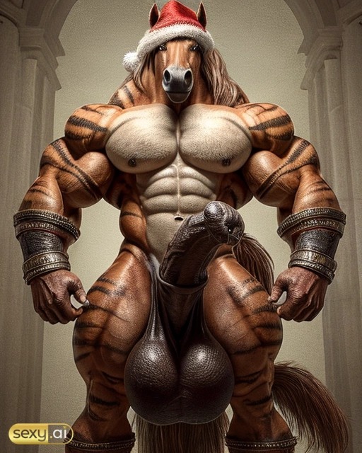 1anthro 1boy 1horse 1man abs ai_generated balls ballsack bara bara_tiddies bara_tits biceps big_balls big_cock big_dick big_penis big_testicles boner brown_body christmas_hat cock deltoids dick equid equine equine_genitalia fat_balls fat_cock fat_penis flared_penis furry gigantic_balls gigantic_cock gigantic_penis gigantic_testicles horse horse_penis horsecock huge_balls huge_cock huge_cock huge_cock huge_testicles large_balls large_cock large_dick large_pecs large_pectorals large_penis large_testicles male male male_focus male_nipples male_only man_boobs man_breasts man_tits manly monster monster_cock muscle muscles muscular muscular_anthro muscular_male nipples nuts nutsack original original_character pecs pectorals penis scrotum striped_fur stripes testicles thancrus trapezius vein veins veins_on_dick veiny veiny_muscles veiny_penis