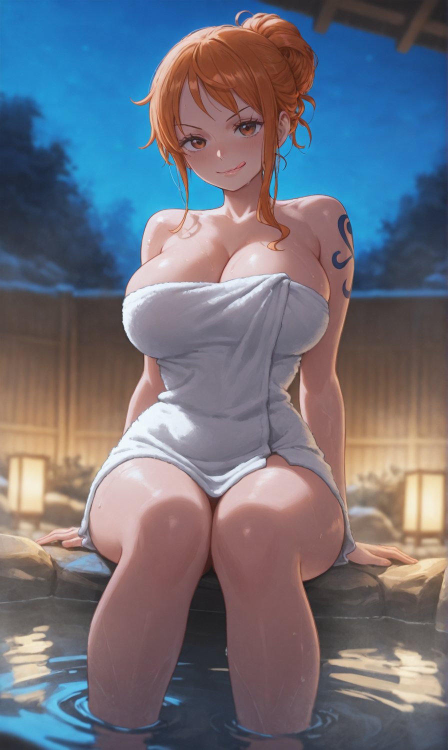 ai_generated female female_only mospluff nami nami_(one_piece) one_piece