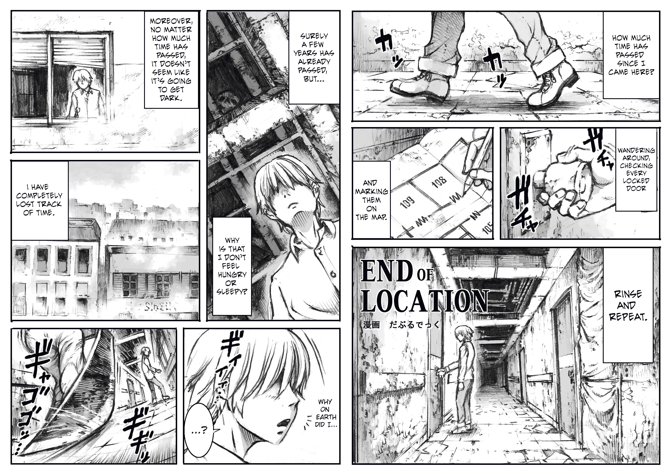 comic, double deck, greyscale, highres, human, indoors, male, monochrome, pyramid head, silent hill, silent hill 2, solo focus