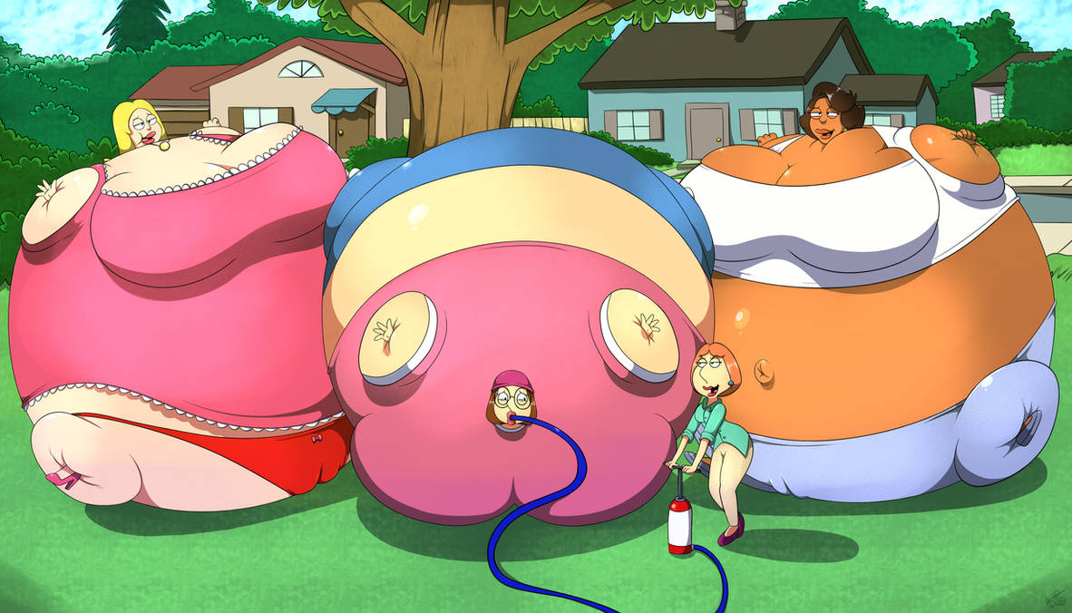 4girls air_inflation air_pump american_dad bittersweetduhartist donna_tubbs family_guy francine_smith inflated inflated_belly inflated_breasts inflation inflation_fetish lois_griffin pussy_visible_through_clothes the_cleveland_show