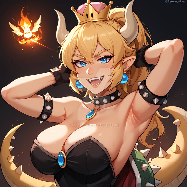 adoptable-ai ai_generated big_breasts bowsette breasts nintendo