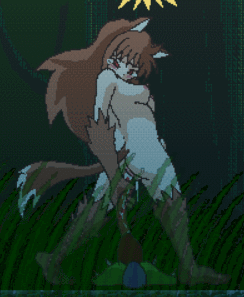 animated, ass, breasts, cunnilingus, eluku, female, game cg, nipples, nude, oral, rape, reverse forced oral, wolf dungeon