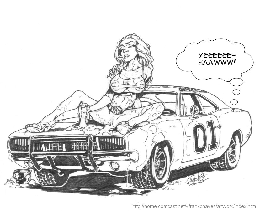 2005 daisy_duke frank_chavez monochrome tagme the_dukes_of_hazzard