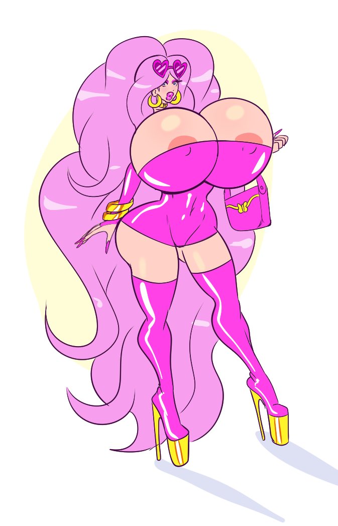 1girls, annon, areola slip, areolae, big breasts, big lips, bimbo, bimbo lips, breasts, cleavage, fake breasts, fake nails, female, female focus, female only, fluttershy (mlp), heels, high heels, hoop earrings, huge breasts, huge lips, lipstick, long hair, long nails, makeup, massive breasts, my little pony, nail polish, nipple bulge, pink eyeshadow, pink hair, pink lipstick, pink makeup, pink nail polish, pink nails, platform heels, round breasts, silicone implants, solo, thick lips