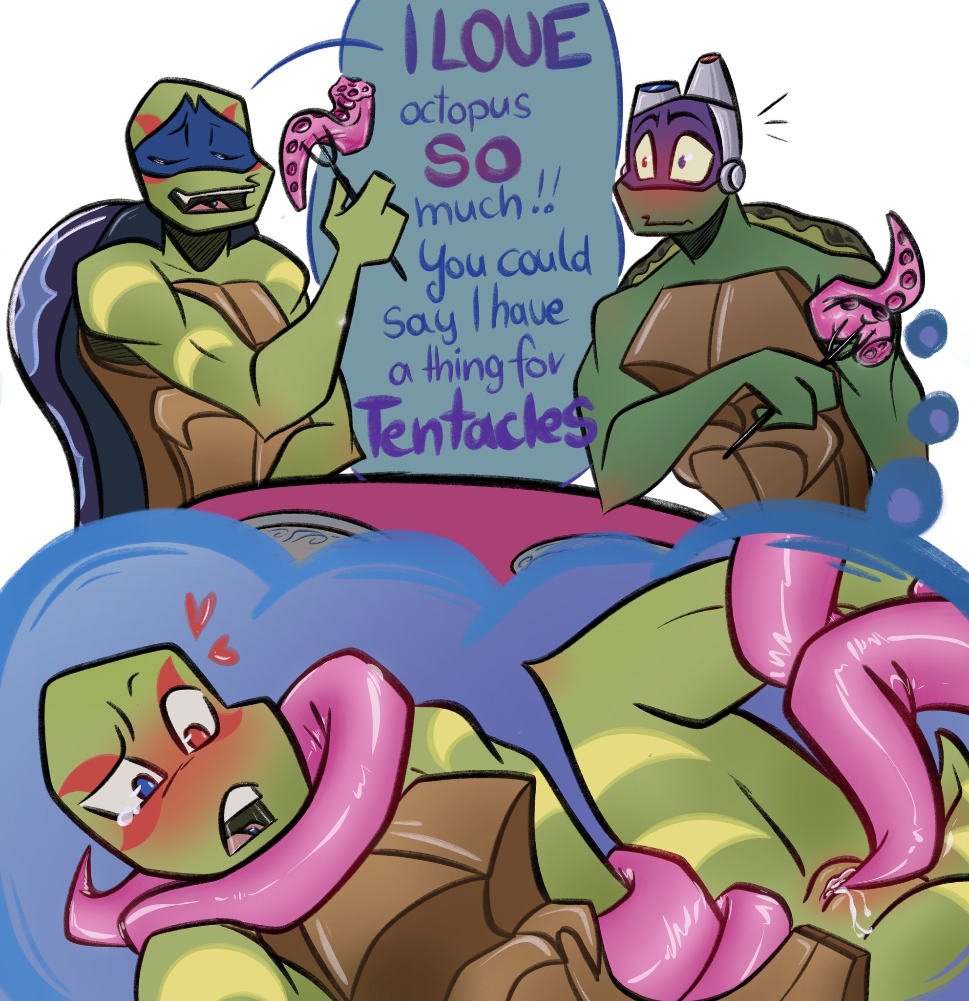 Intense moments of pleasure for the turtles