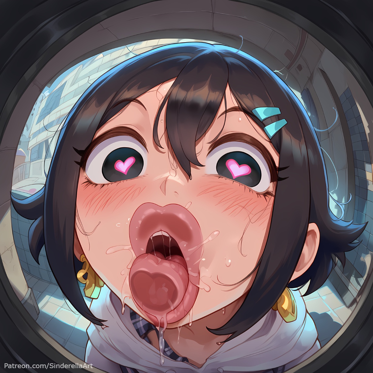 ai generated, breasts, busty, cheating, commission, female, heart-shaped pupils, knives chau, licking, netorare, patreon, patreon url, patreon username, saliva, scott pilgrim, scott pilgrim takes off, sinderellaart, thick, tongue, tongue out, voluptuous, wet